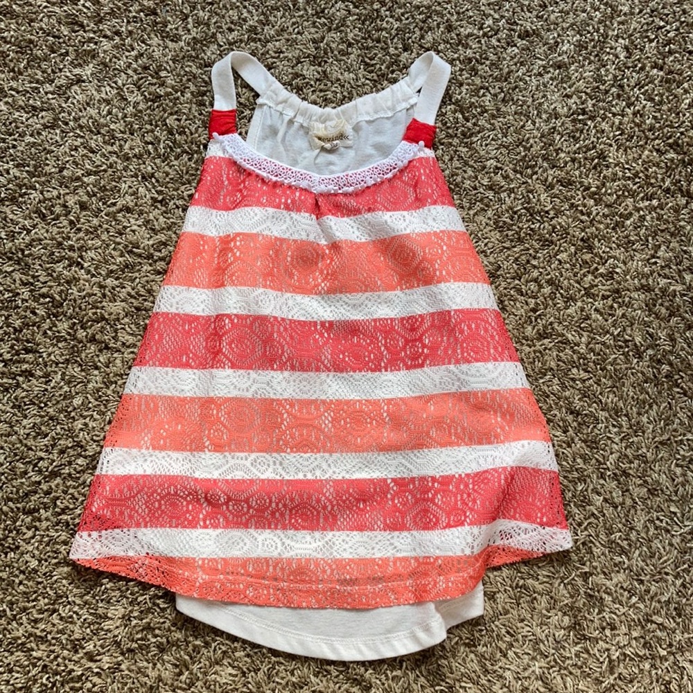 red and orange kids tank top